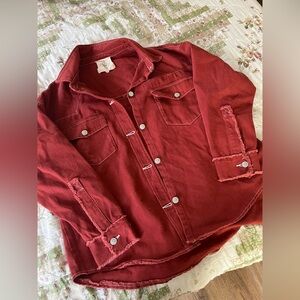 Deep red Jean jacket
